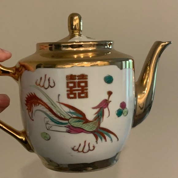 Dining Vintage Chinese Porcelain Tea Set Dragon Phoenix Poshmark